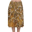 Honey Bee Bees Insect Velvet Flared Midi Skirt View1