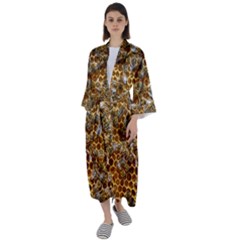 Honey Bee Bees Insect Maxi Satin Kimono by Ravend