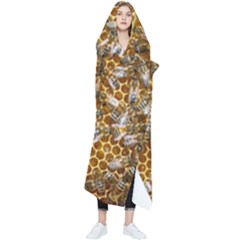 Honey Bee Bees Insect Wearable Blanket by Ravend