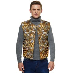 Honey Bee Bees Insect Men s Button Up Puffer Vest	