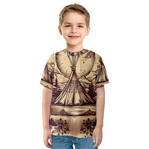 Nation Indian Native Indigenous Kids  Sport Mesh Tee by Ravend