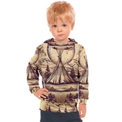 Nation Indian Native Indigenous Kids  Hooded Pullover by Ravend