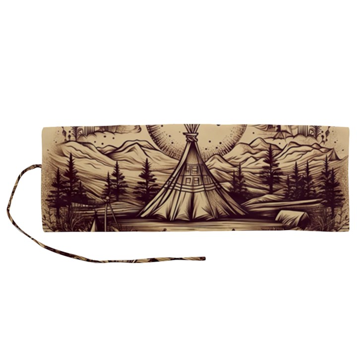 Nation Indian Native Indigenous Roll Up Canvas Pencil Holder (M)