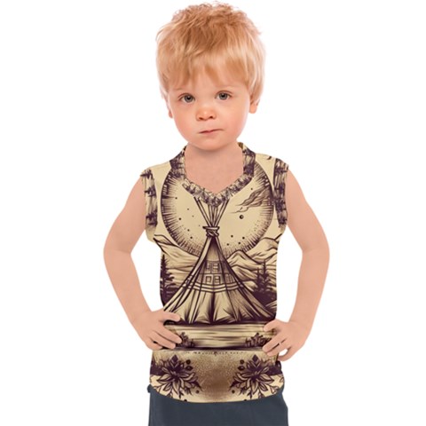 Nation Indian Native Indigenous Kids  Sport Tank Top by Ravend