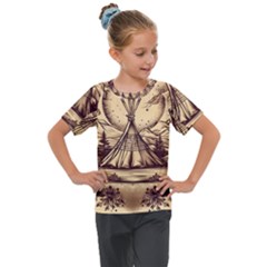 Nation Indian Native Indigenous Kids  Mesh Piece Tee