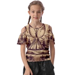 Nation Indian Native Indigenous Kids  Butterfly Cutout Tee by Ravend