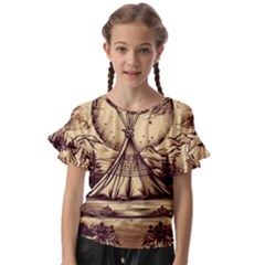 Nation Indian Native Indigenous Kids  Cut Out Flutter Sleeves by Ravend