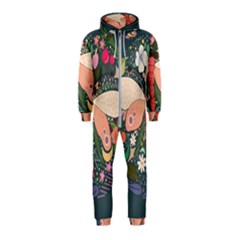 Bug Nature Flower Dragonfly Hooded Jumpsuit (kids) by Ravend