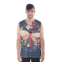 Bug Nature Flower Dragonfly Men s Basketball Tank Top by Ravend