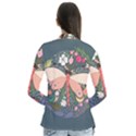 Bug Nature Flower Dragonfly Drape Collar Cardigan View2