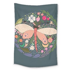 Bug Nature Flower Dragonfly Large Tapestry