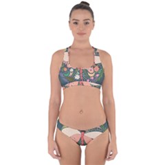 Bug Nature Flower Dragonfly Cross Back Hipster Bikini Set by Ravend