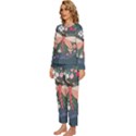 Bug Nature Flower Dragonfly Womens  Long Sleeve Lightweight Pajamas Set View2