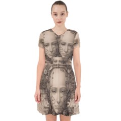 Cyborg Robot Future Drawing Poster Adorable In Chiffon Dress