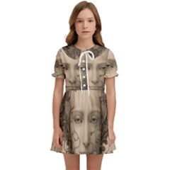 Cyborg Robot Future Drawing Poster Kids  Sweet Collar Dress by Ravend