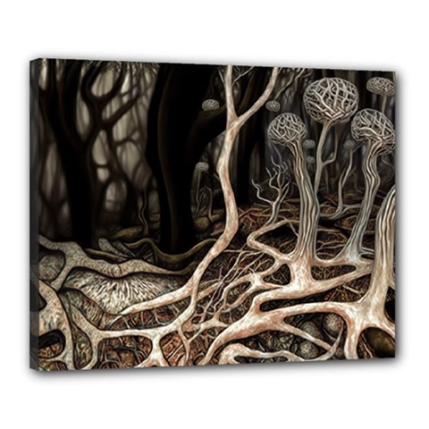 Tree Nature Landscape Forest Canvas 20  X 16  (stretched)