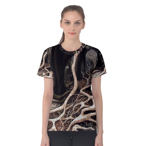 Tree Nature Landscape Forest Women s Cotton Tee by Ravend