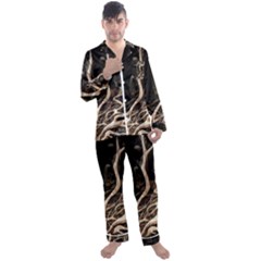 Tree Nature Landscape Forest Men s Long Sleeve Satin Pajamas Set by Ravend