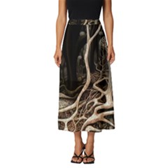 Tree Nature Landscape Forest Classic Midi Chiffon Skirt