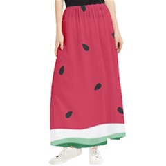 Minimalist Summer Watermelon Wallpaper Maxi Chiffon Skirt by Ravend