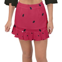 Minimalist Summer Watermelon Wallpaper Fishtail Mini Chiffon Skirt by Ravend