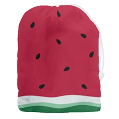 Minimalist Summer Watermelon Wallpaper Drawstring Pouch (3xl) by Ravend