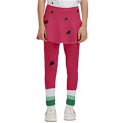 Minimalist Summer Watermelon Wallpaper Kids  Skirted Pants by Ravend