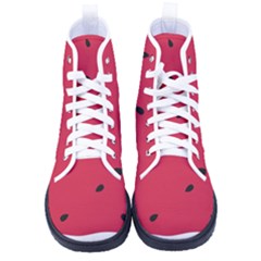 Minimalist Summer Watermelon Wallpaper Men s High-top Canvas Sneakers