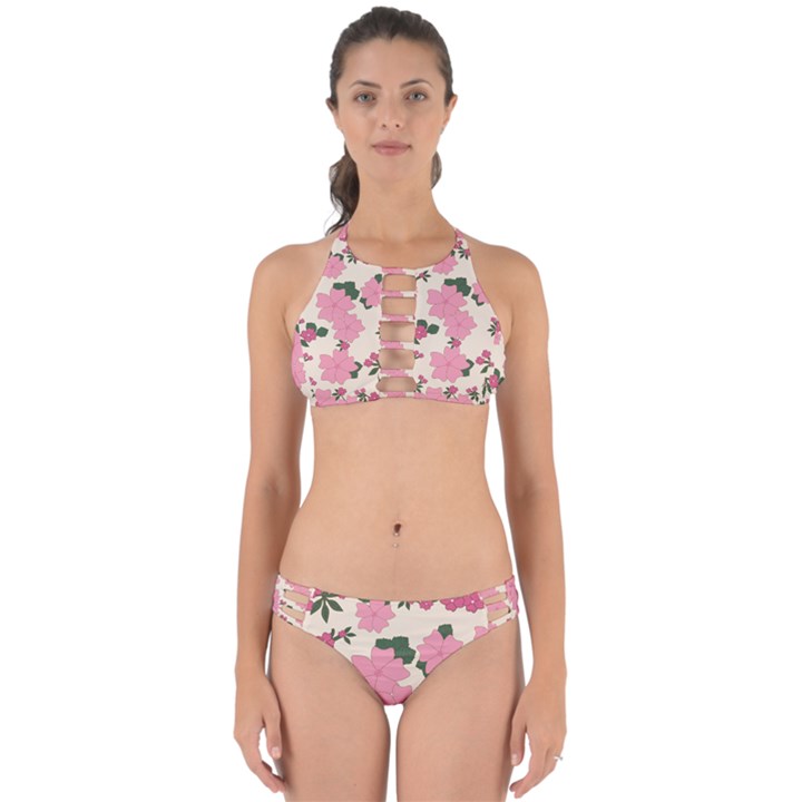 Floral Vintage Flowers Perfectly Cut Out Bikini Set