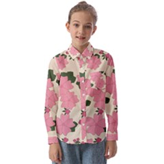 Floral Vintage Flowers Kids  Long Sleeve Shirt