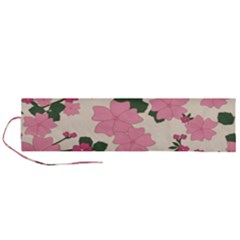 Floral Vintage Flowers Roll Up Canvas Pencil Holder (l)