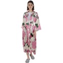 Floral Vintage Flowers Maxi Satin Kimono View1