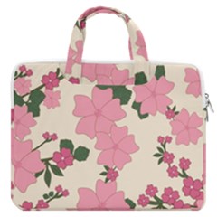 Floral Vintage Flowers Macbook Pro 13  Double Pocket Laptop Bag by Dutashop