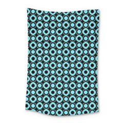 Mazipoodles Blue Donuts Polka Dot Small Tapestry