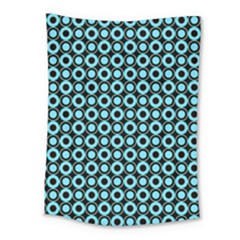 Mazipoodles Blue Donuts Polka Dot Medium Tapestry