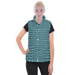 Mazipoodles Blue Donuts Polka Dot Women s Button Up Vest by Mazipoodles