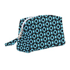 Mazipoodles Blue Donuts Polka Dot Wristlet Pouch Bag (medium) by Mazipoodles