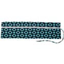 Mazipoodles Blue Donuts Polka Dot Roll Up Canvas Pencil Holder (L) View2