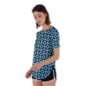 Mazipoodles Blue Donuts Polka Dot Perpetual Short Sleeve T-Shirt View2