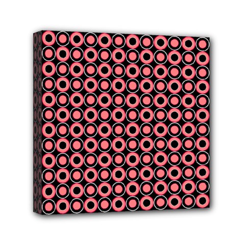 Mazipoodles Red Donuts Polka Dot  Mini Canvas 6  X 6  (stretched) by Mazipoodles