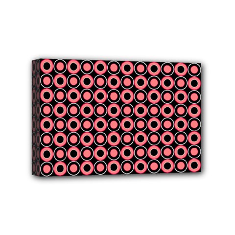 Mazipoodles Red Donuts Polka Dot  Mini Canvas 6  X 4  (stretched) by Mazipoodles