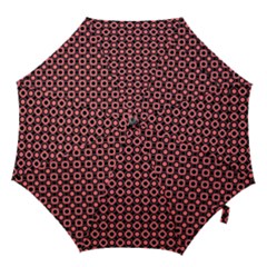 Mazipoodles Red Donuts Polka Dot  Hook Handle Umbrellas (large) by Mazipoodles