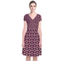 Mazipoodles Red Donuts Polka Dot  Short Sleeve Front Wrap Dress View1