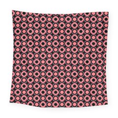 Mazipoodles Red Donuts Polka Dot  Square Tapestry (large)