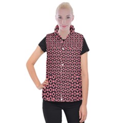 Mazipoodles Red Donuts Polka Dot  Women s Button Up Vest