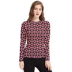 Mazipoodles Red Donuts Polka Dot  Women s Long Sleeve Rash Guard by Mazipoodles