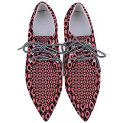 Mazipoodles Red Donuts Polka Dot  Pointed Oxford Shoes by Mazipoodles