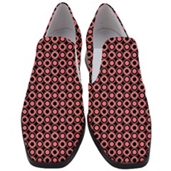 Mazipoodles Red Donuts Polka Dot  Women Slip On Heel Loafers by Mazipoodles