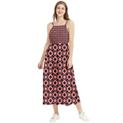 Mazipoodles Red Donuts Polka Dot  Boho Sleeveless Summer Dress by Mazipoodles