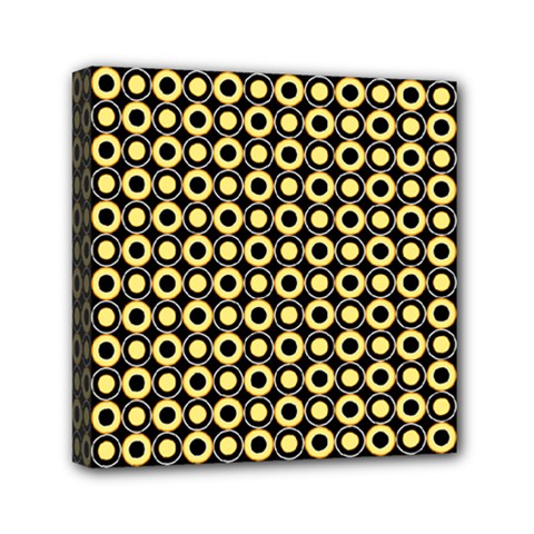  Mazipoodles Yellow Donuts Polka Dot Mini Canvas 6  X 6  (stretched) by Mazipoodles